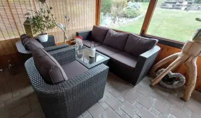 Zahradní set z umělého ratanu Nünning, stav, polstrování