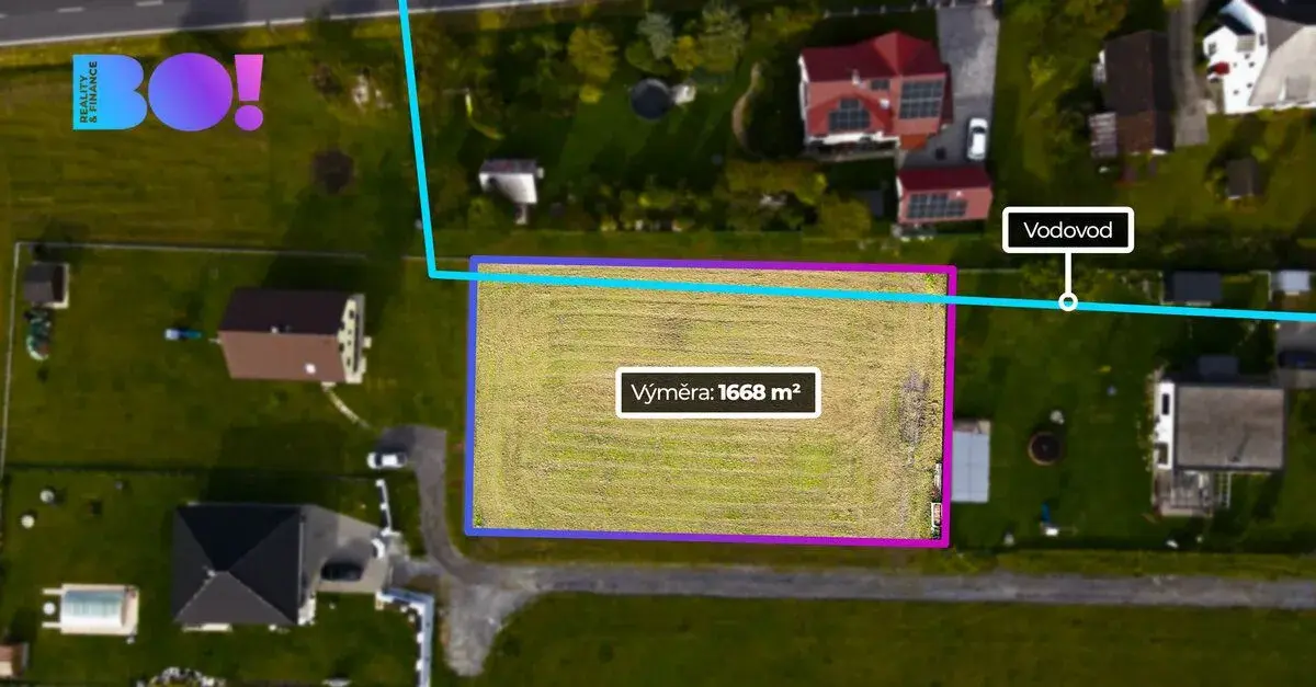 Prodej stavebního pozemku 1668 m², Ropice