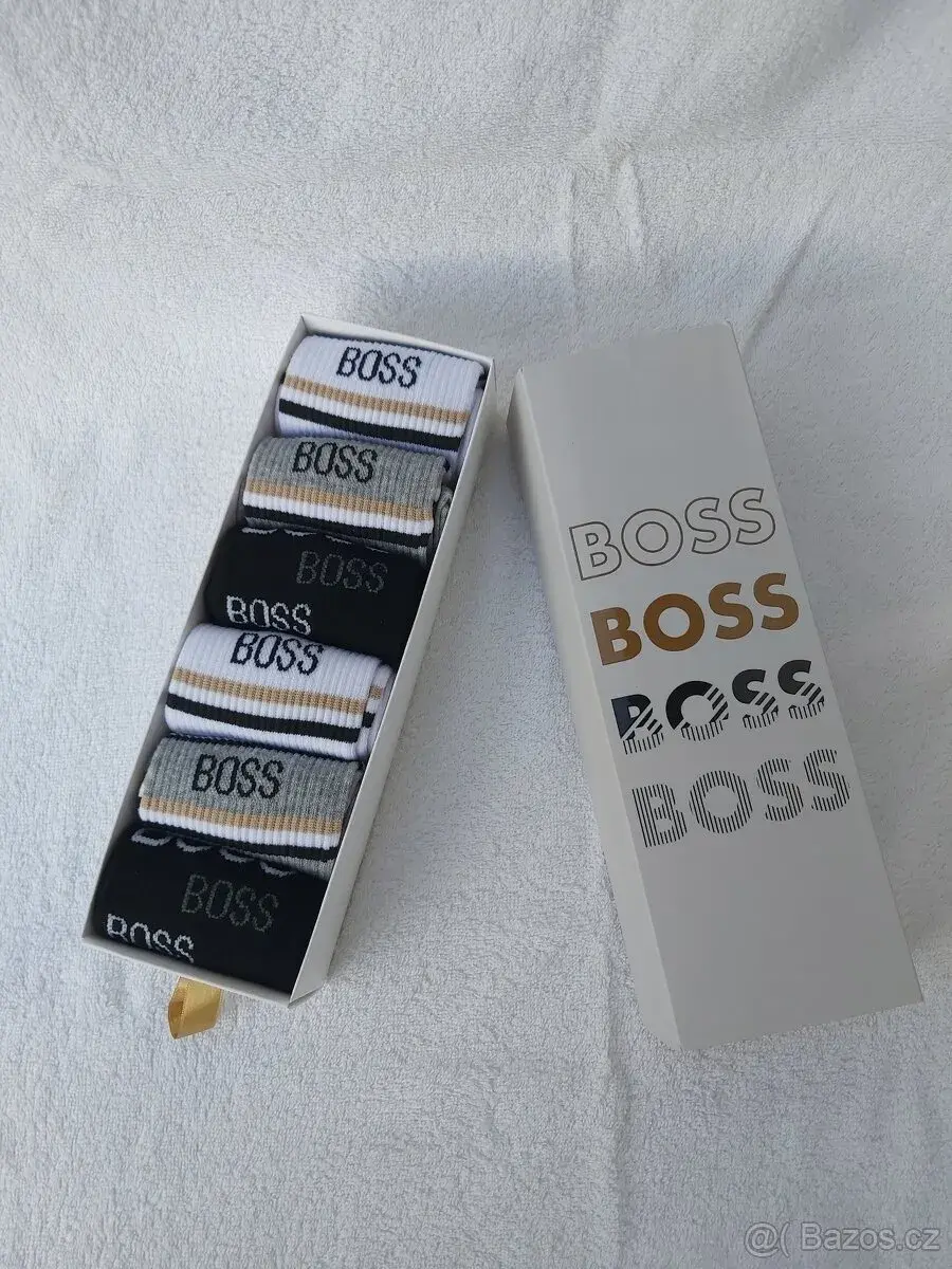 Pánské ponožky Boss, celkově 6 párů v balení, vel. 41 - 45