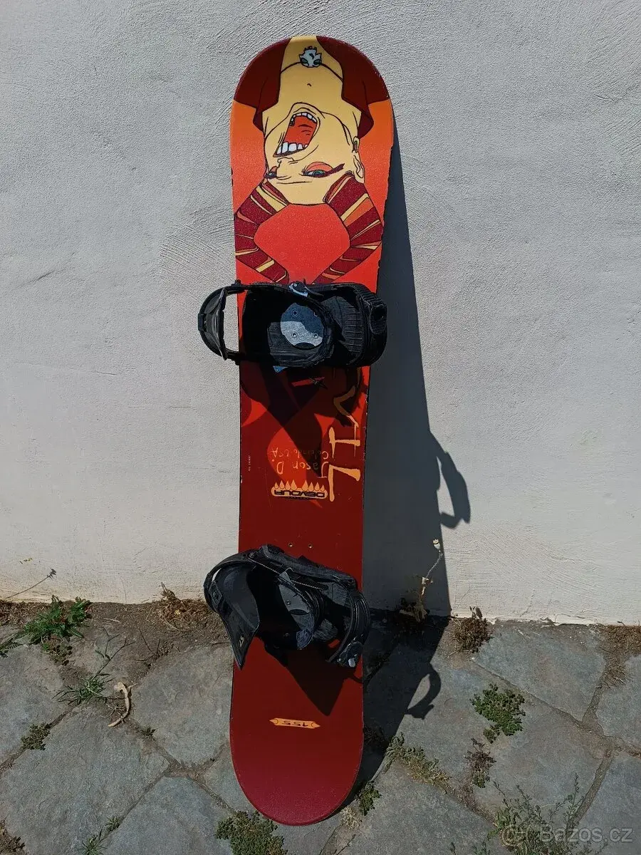 Snowboard s vázáním 155 cm
