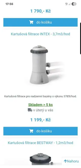 Prodej filtrace