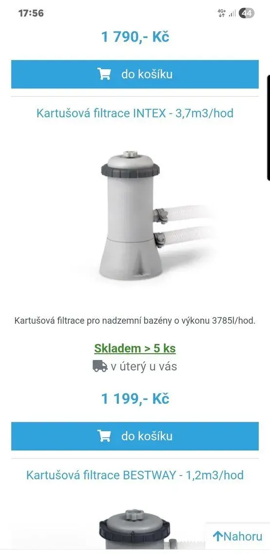 Prodej filtrace