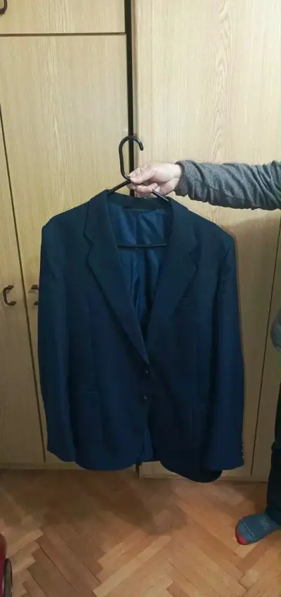 Modrý pánský oblek Prostějov, výška postavy 175 cm