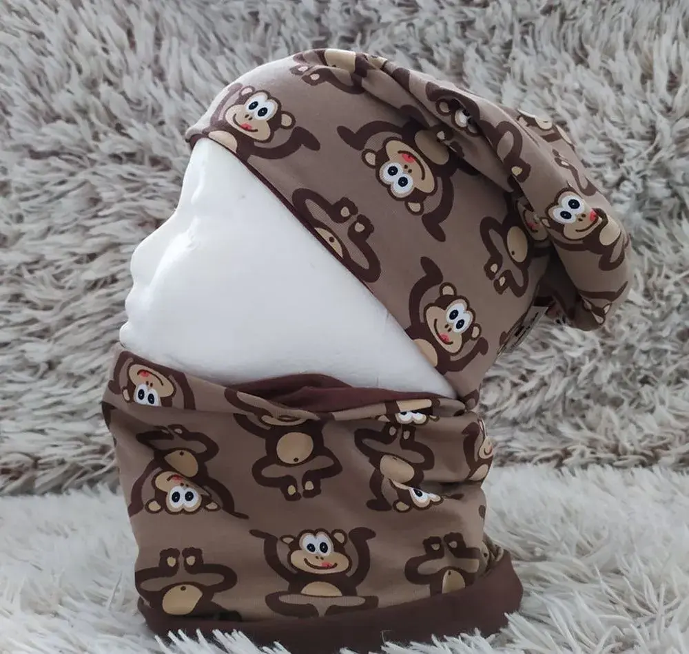 Čepice+nákrčník OPIČKA