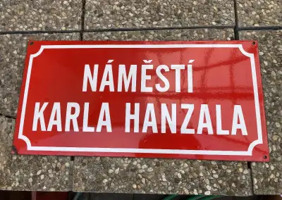 Smaltovaná cedule uliční za 800 kč