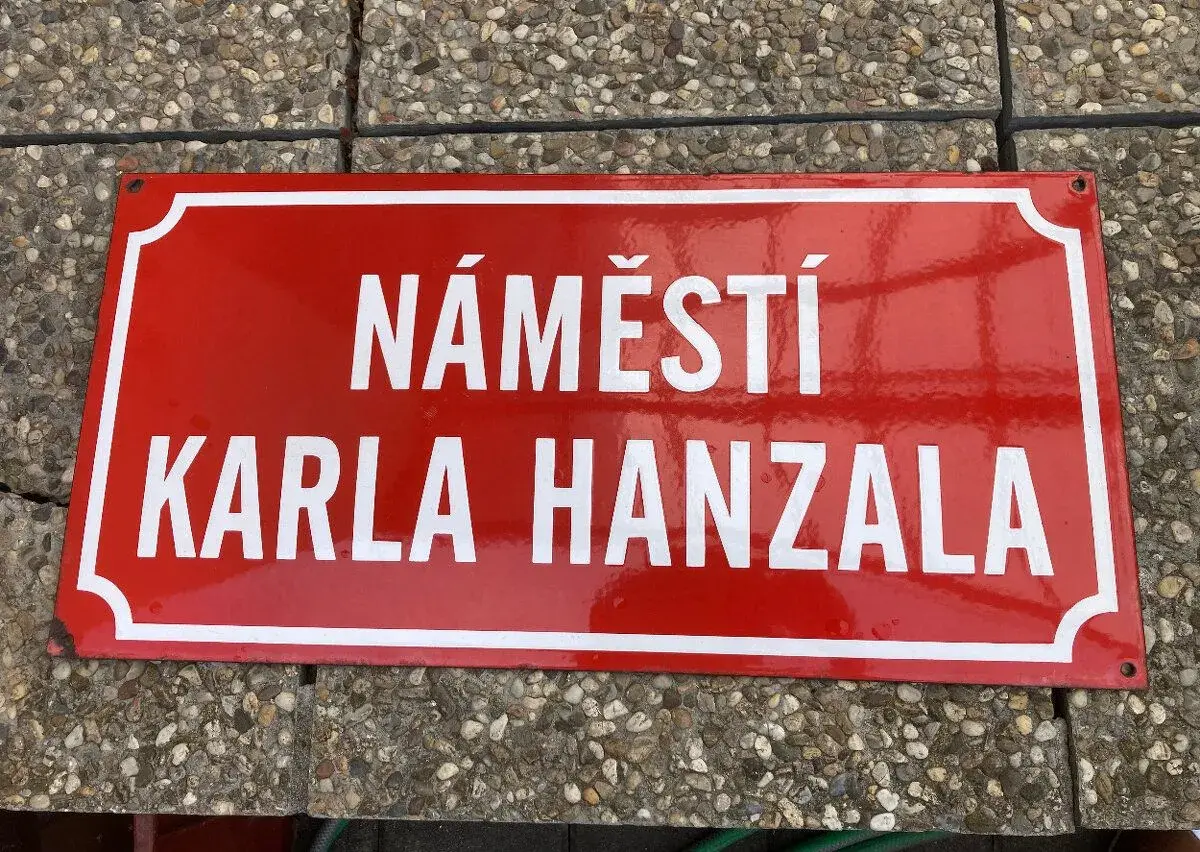 Smaltovaná cedule uliční za 800 kč
