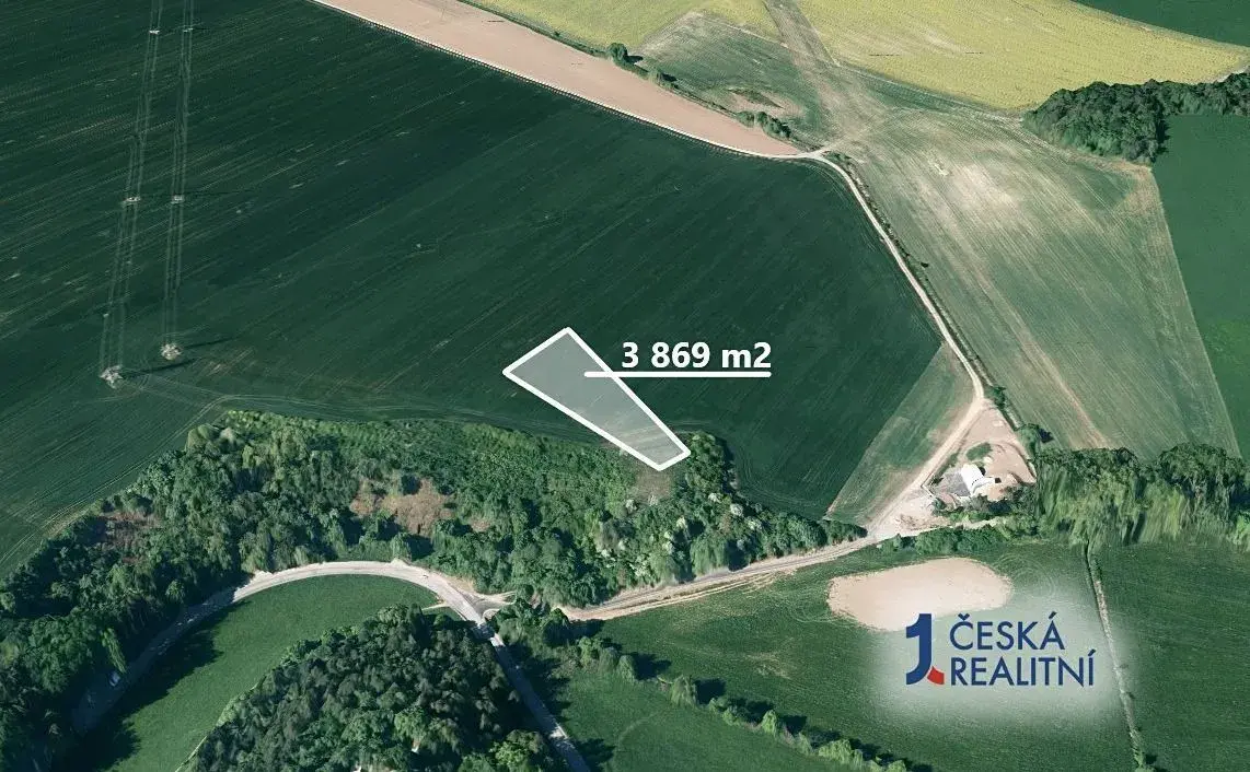 Pole 3 869 m², Podíl 25 % o výměře 967 m²