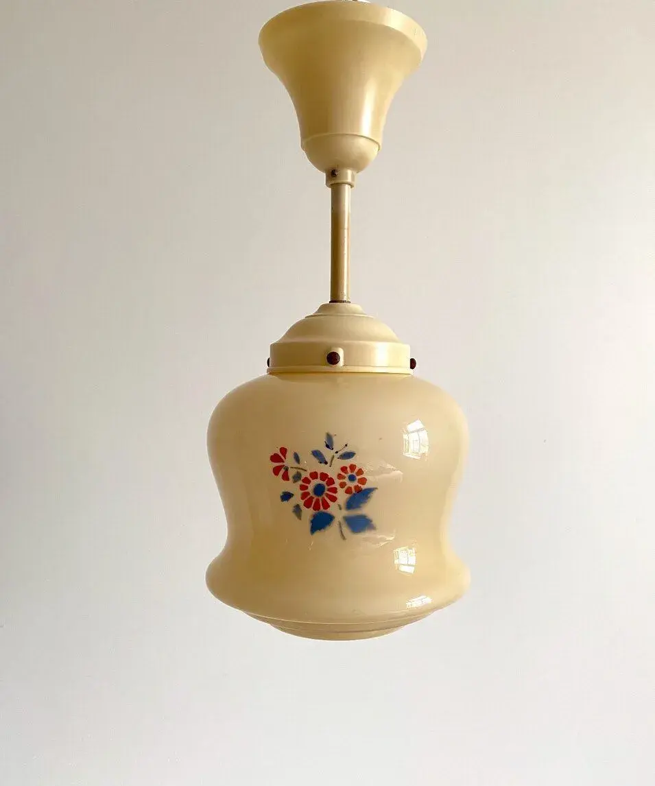 Závěsná bakelitová lampa stropnice, Německo