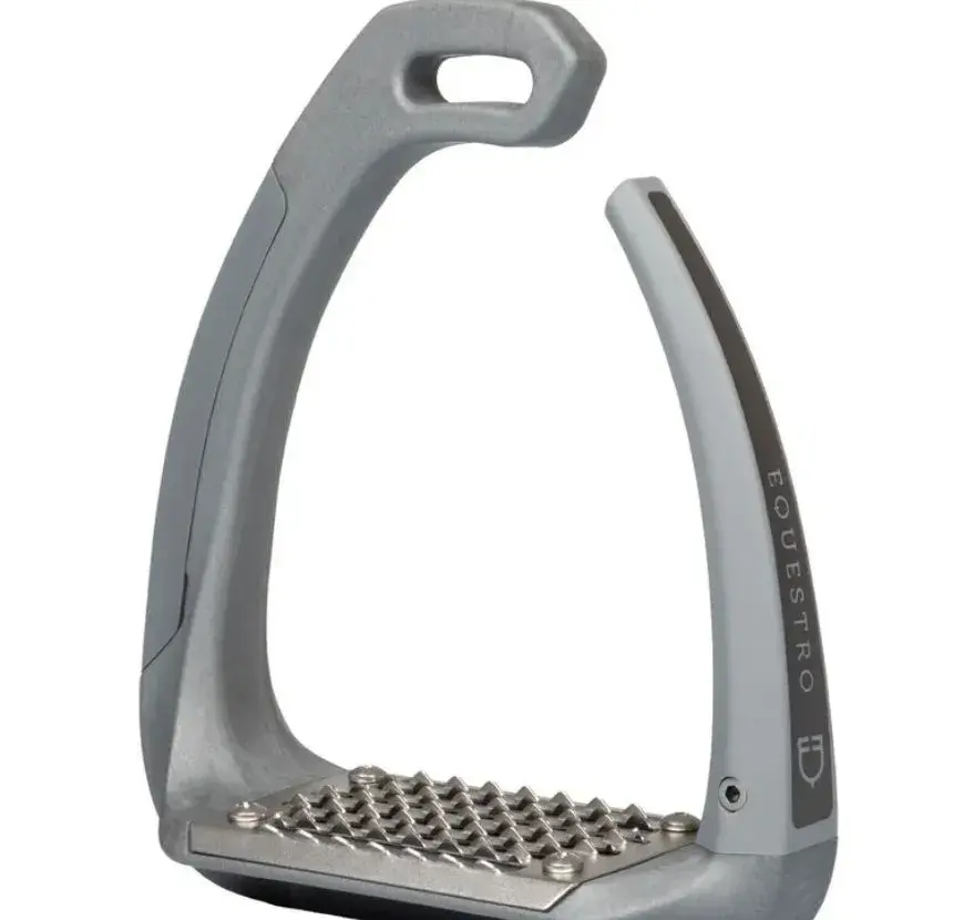 Bezpečnostní třmeny Supernova Equestro, 14,5 cm, total grey