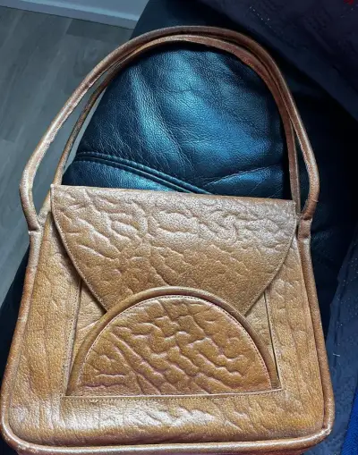 Vintage kožená kabelka-70. léta