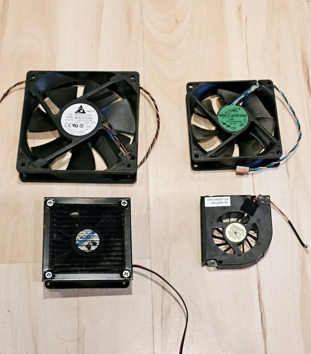 Různé ventilátory do PC
