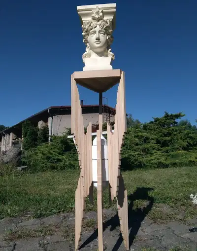 Geometrický stolek, design, kvetinovy, umění