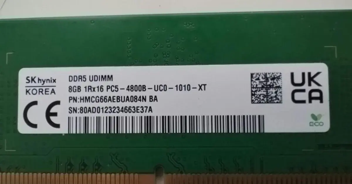Paměť do PC 8GB DDR5 4800Mhz Hynix