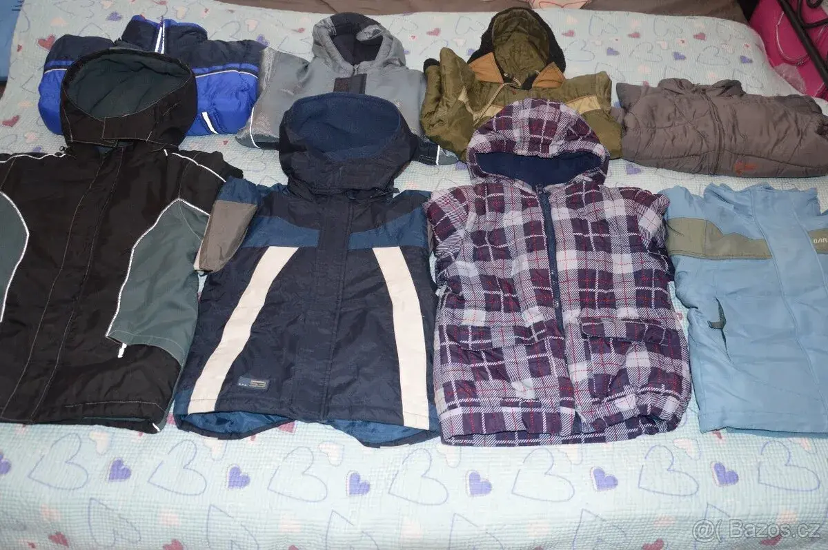 104 110 oblečení zimní lyžařská bunda oteplováky