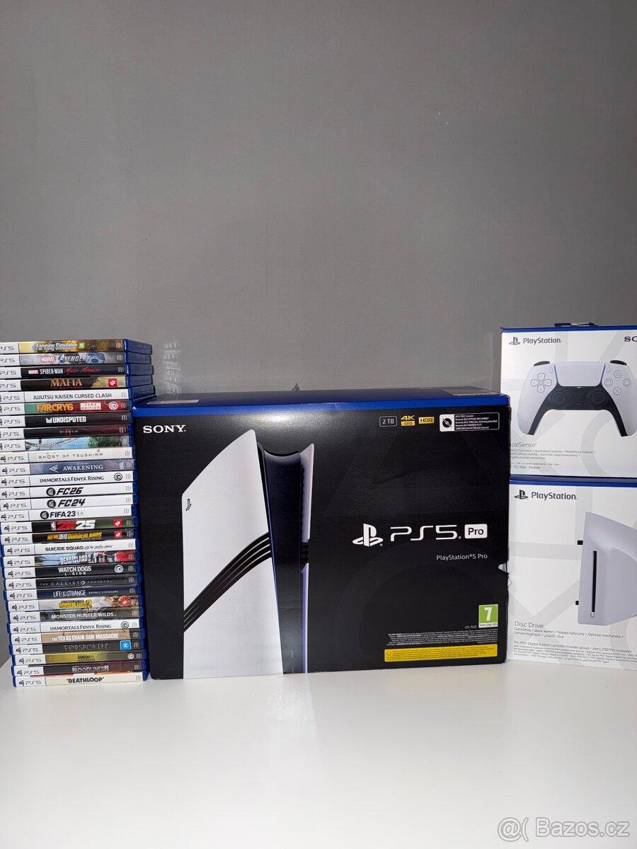 Ps5 pro+záruka(mechanika a hry)