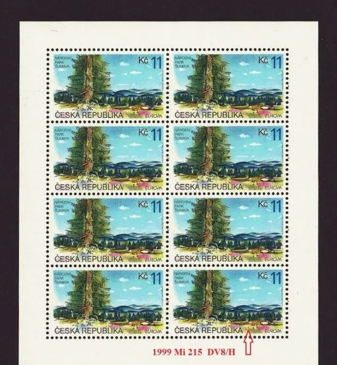 Česká Republika 1999 Pof PL 216 Šumava DV8/H