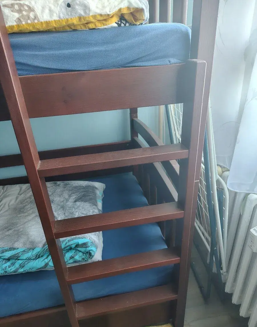 Patrová dětská postel, délka 190 cm, mahagon