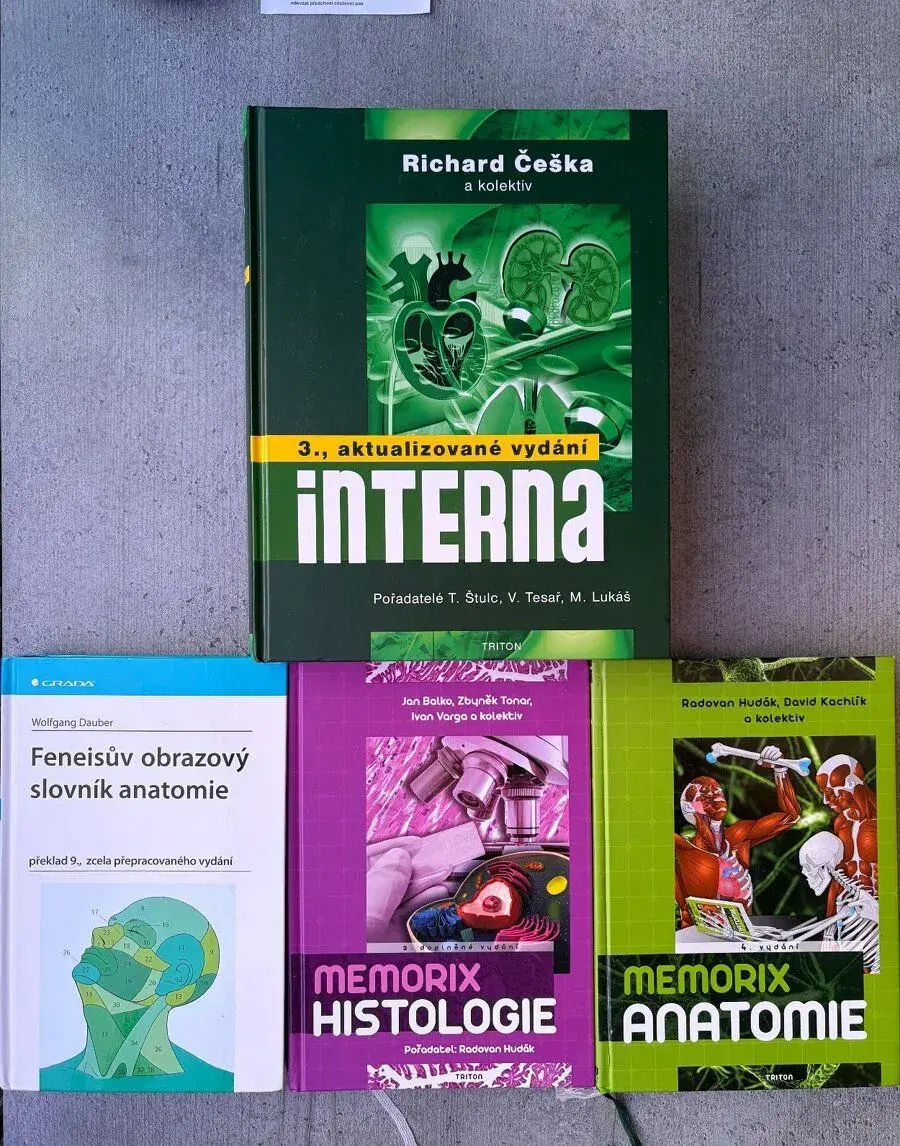 Učebnice medicína - Interna Češka, Memorix, Feneis