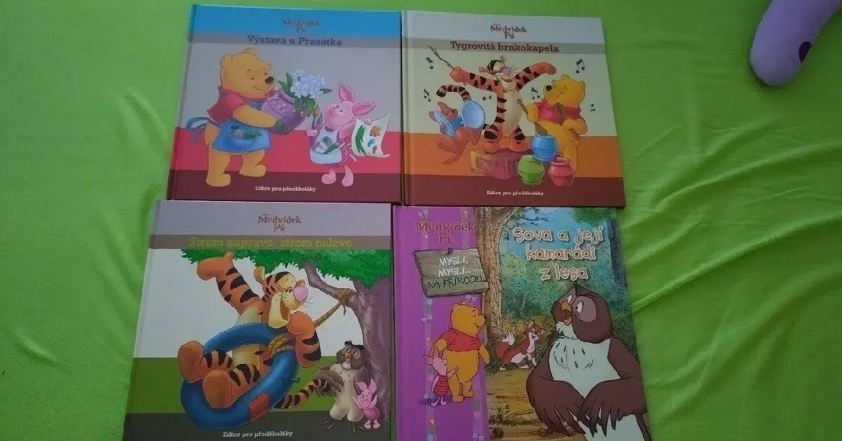 4x kniha medvídek Pooh pro předškoláky