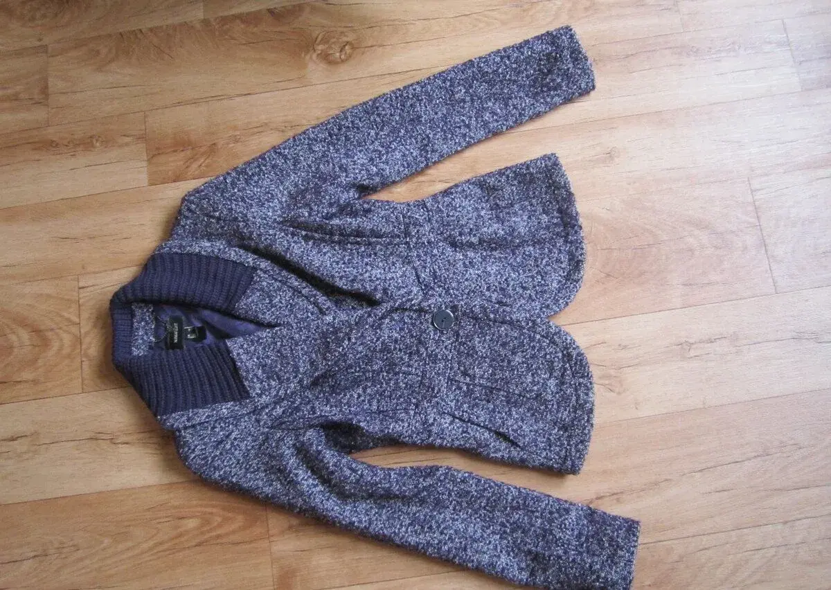 Vypasované sako Mango suit, S/M, vlna, fialový mix