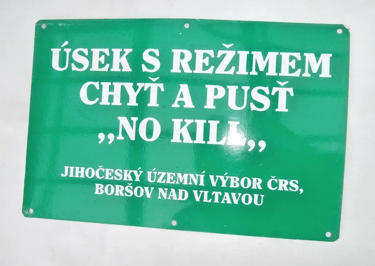 Cedule tabulka kovová rybářská za včetně poštovného 300 kč