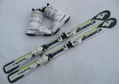 456. Lyže NORDICA - 130 cm + boty HEAD 36 eu - set