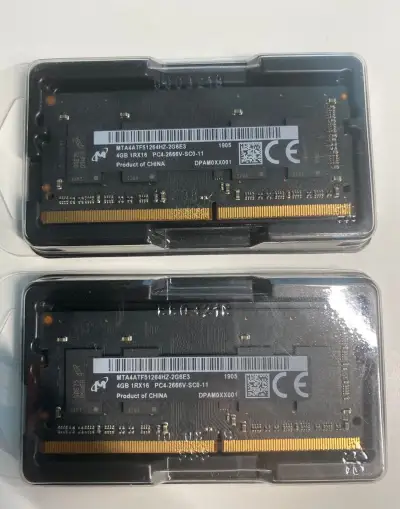 originální paměti Micron 4GB SO-DIMM DDR4-2666MHz