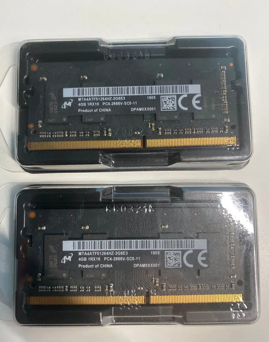 originální paměti Micron 4GB SO-DIMM DDR4-2666MHz
