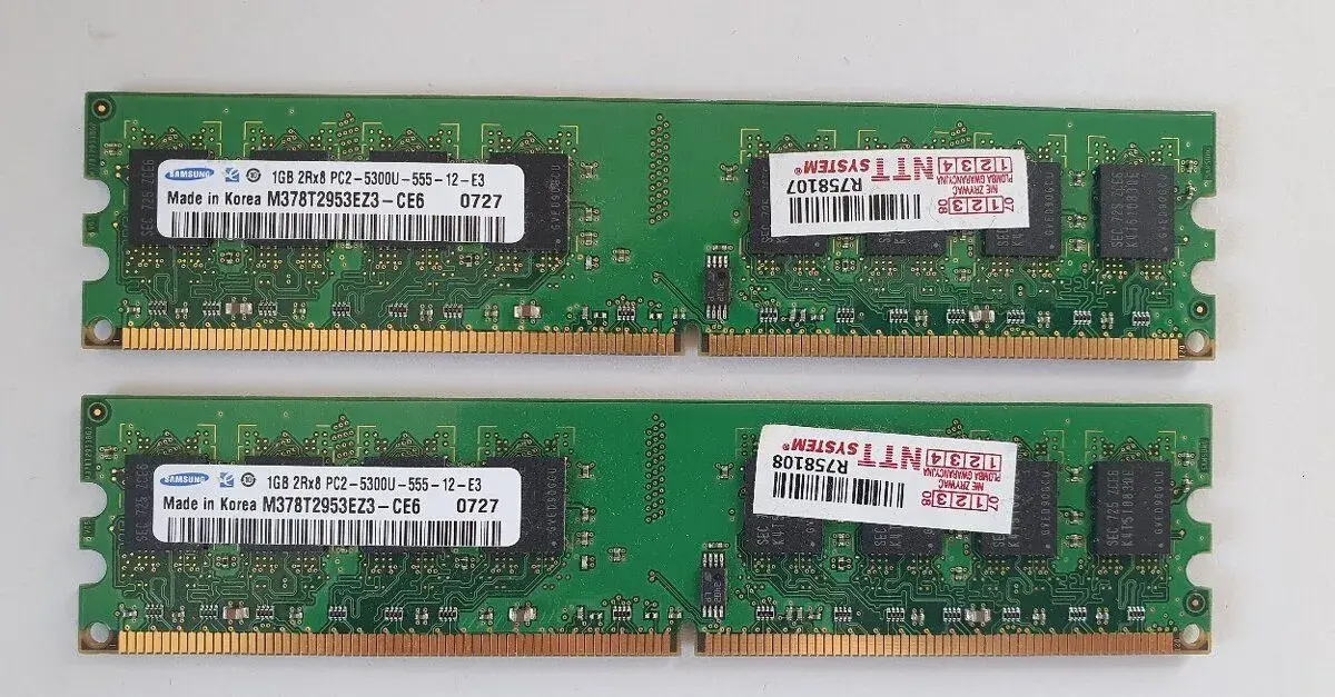 PC paměť Samsung M378T2953EZ3-CE6 DDR2-667 2GB (2x1GB)
