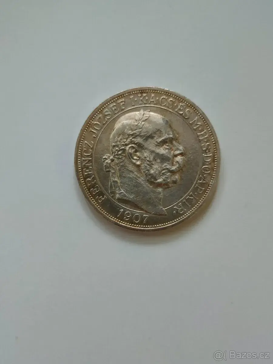 5 Koruna 1907 KB korunovační F.J.I., sbírková