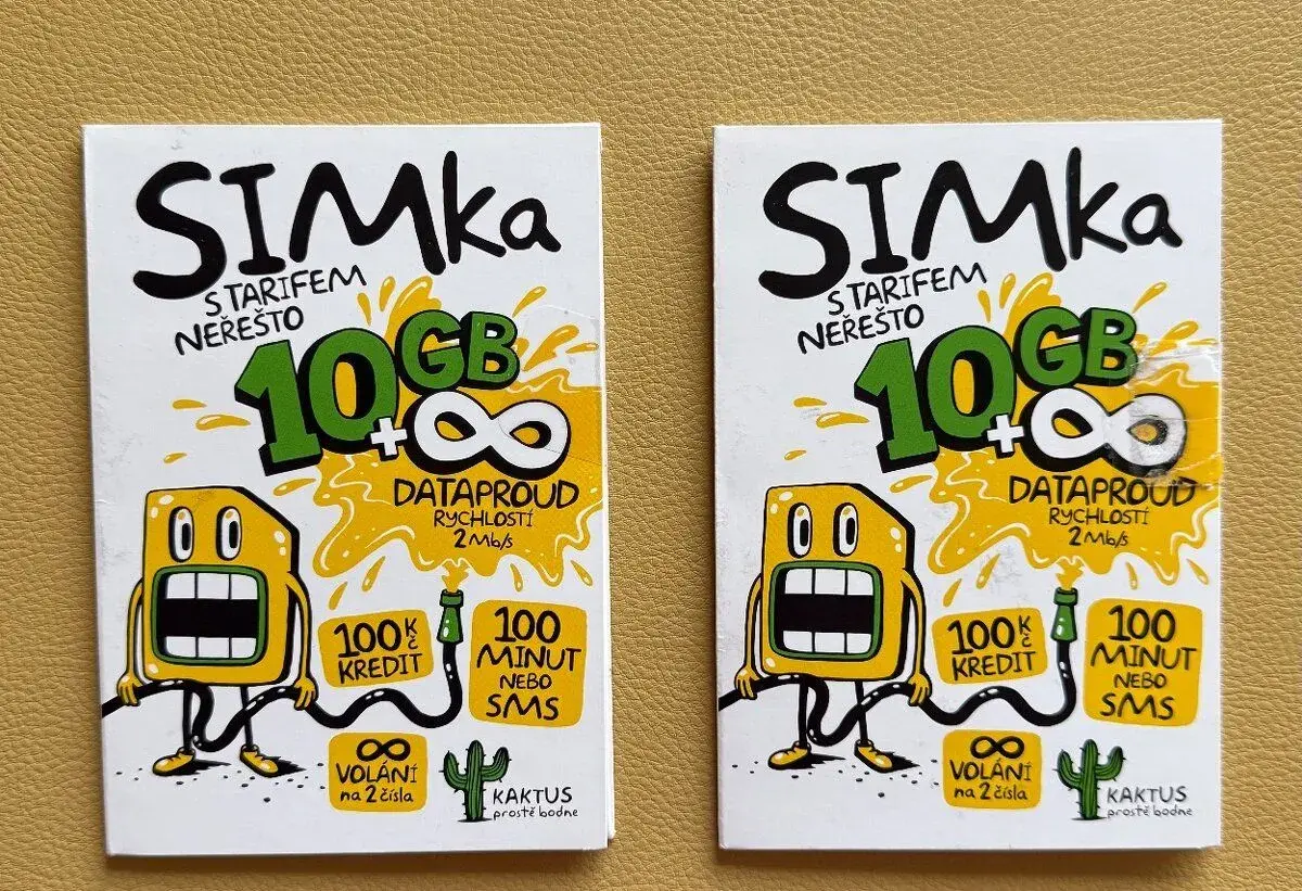 SIMky s předplaceným tarifem Neřešto za 350