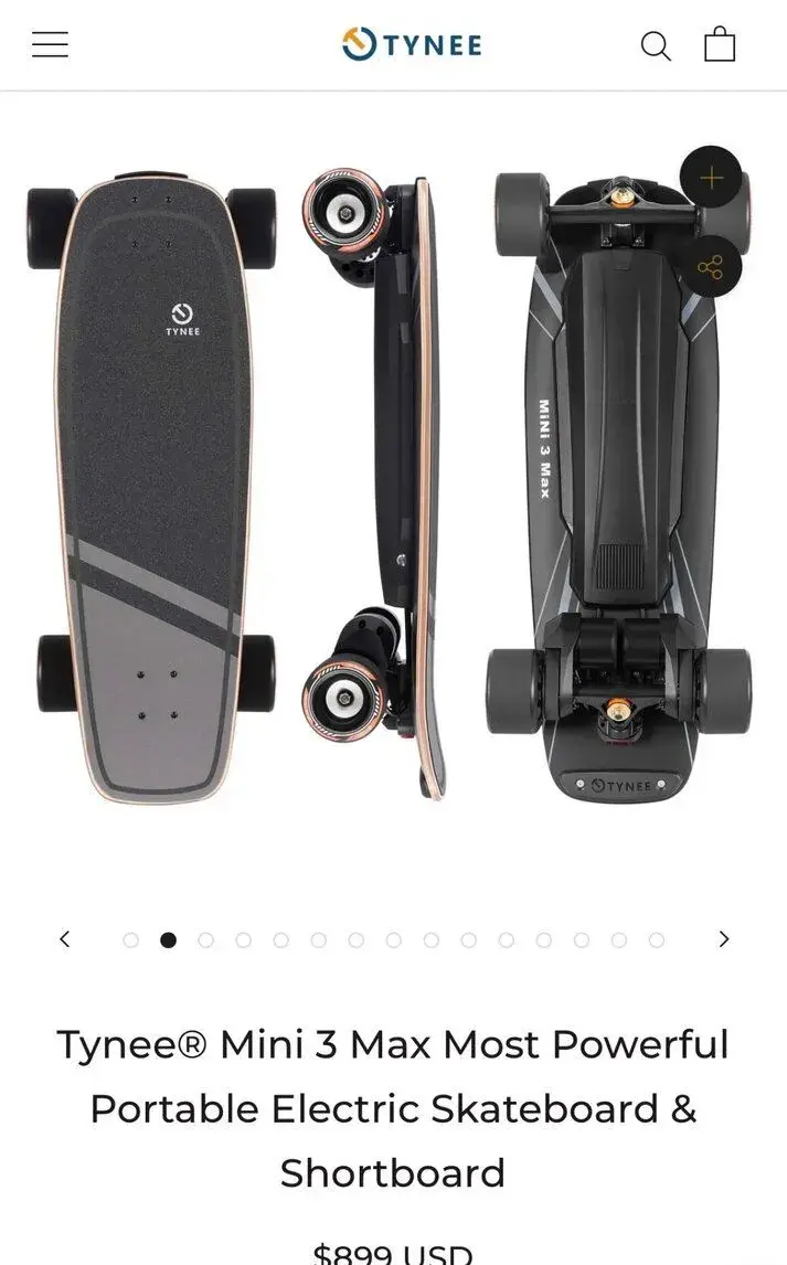 TYNEE MINI 3 MAX – VÝKONNÝ ELEKTRICKÝ SKATEBOARD / 6000 W