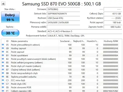 SSD Samsung 500Gb 5/2022