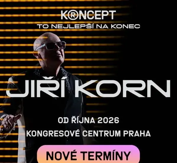 Dvě vstupenky na koncert Jiřího Korna.