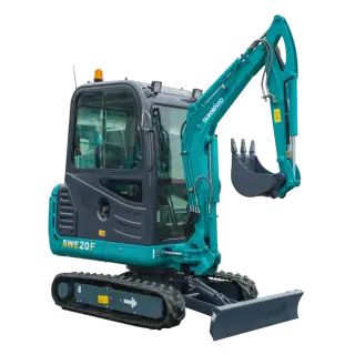 🚜 Mini bagr SWE20F – pujčovna, pronájem minibagru , 2 tuny
