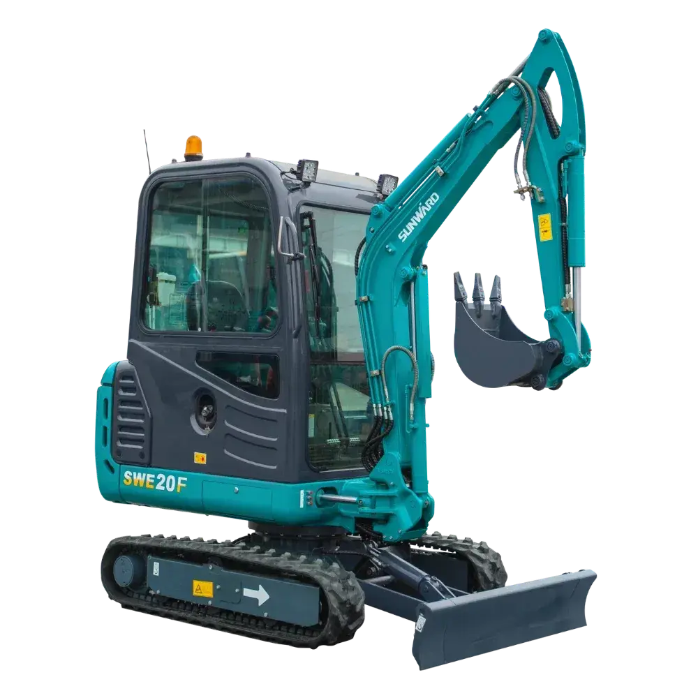 🚜 Mini bagr SWE20F – pujčovna, pronájem minibagru , 2 tuny