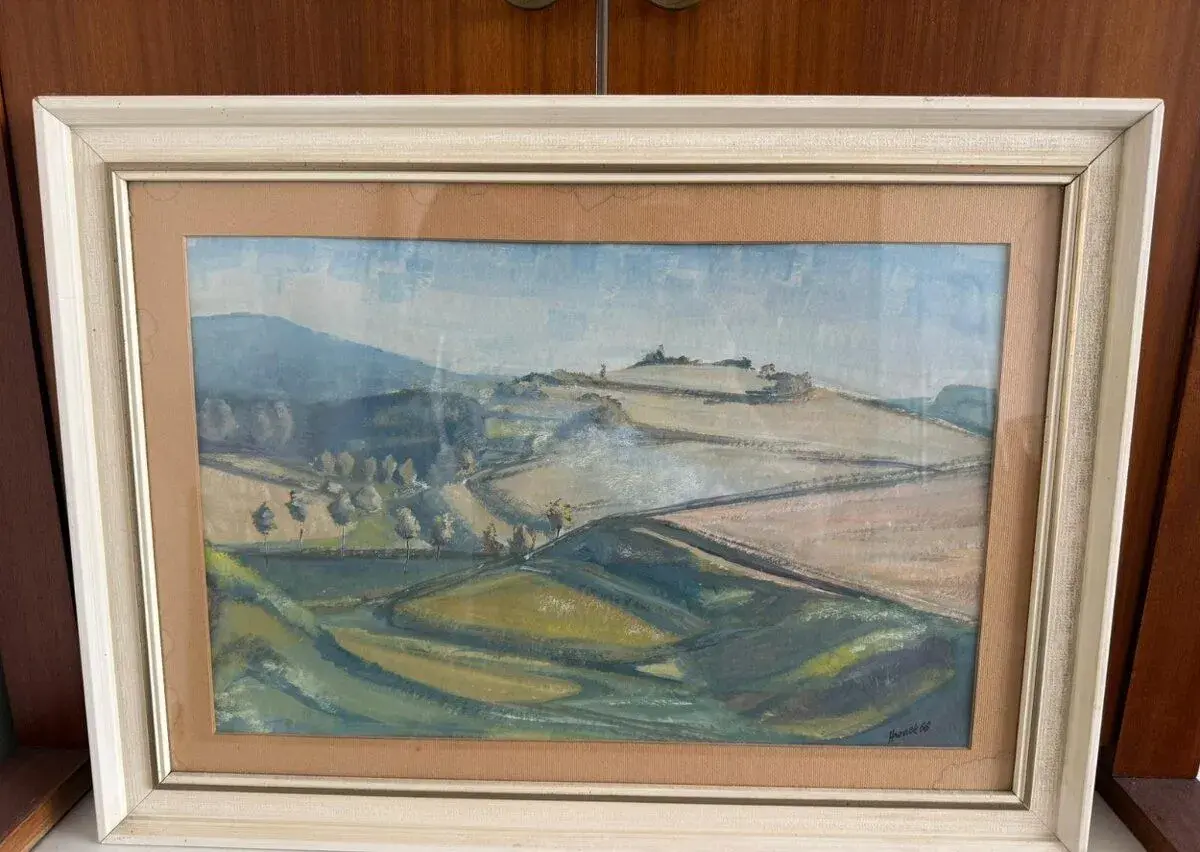 Originální obraz – krajina, signováno Hronek 66