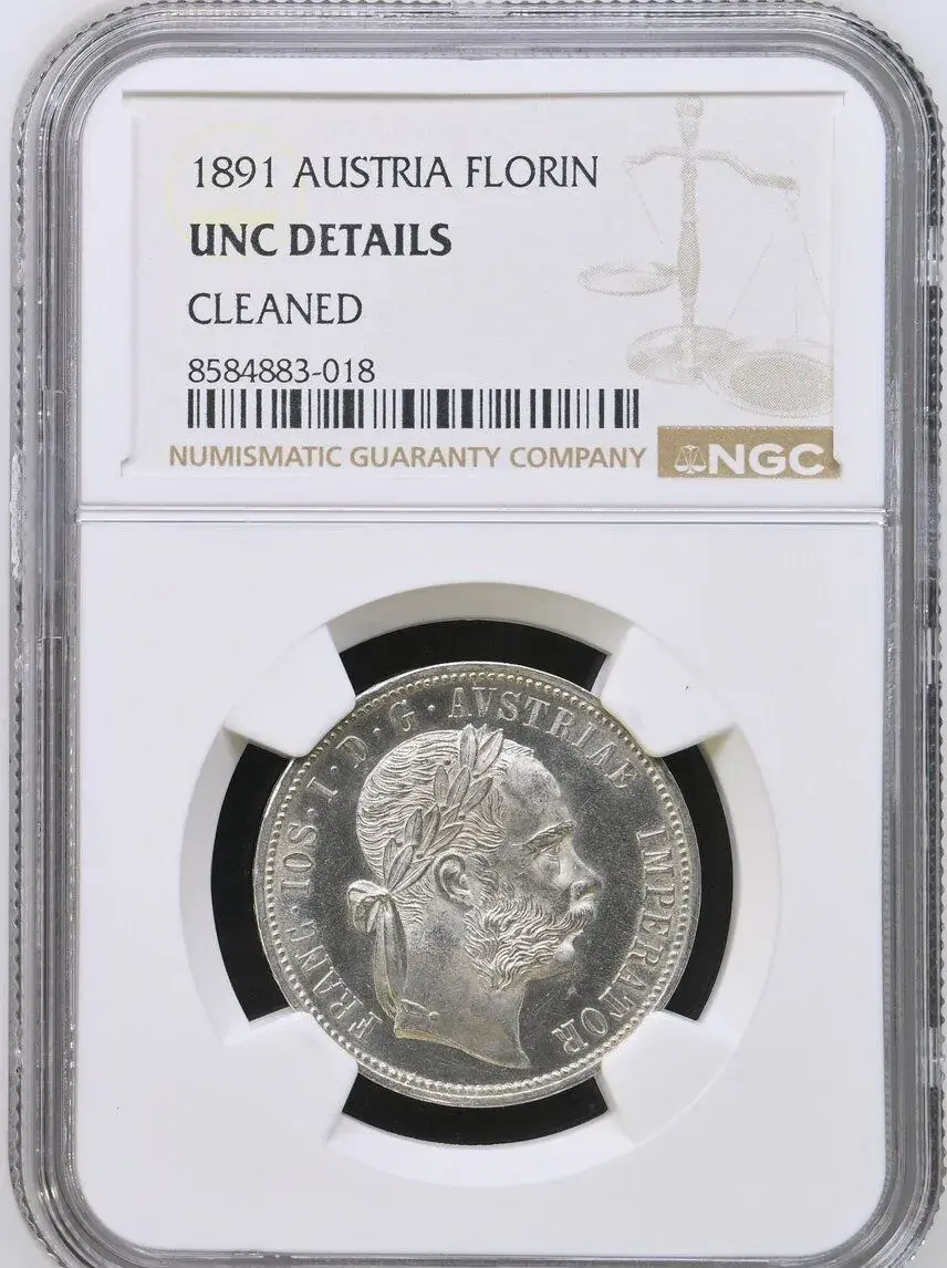 1 Zlatník 1891 F.J.I., NGC UNC, ražební lesk