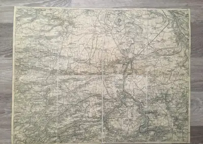 Mapa Slaný, Velvary, Kralupy nad Vltavou - stará mapa