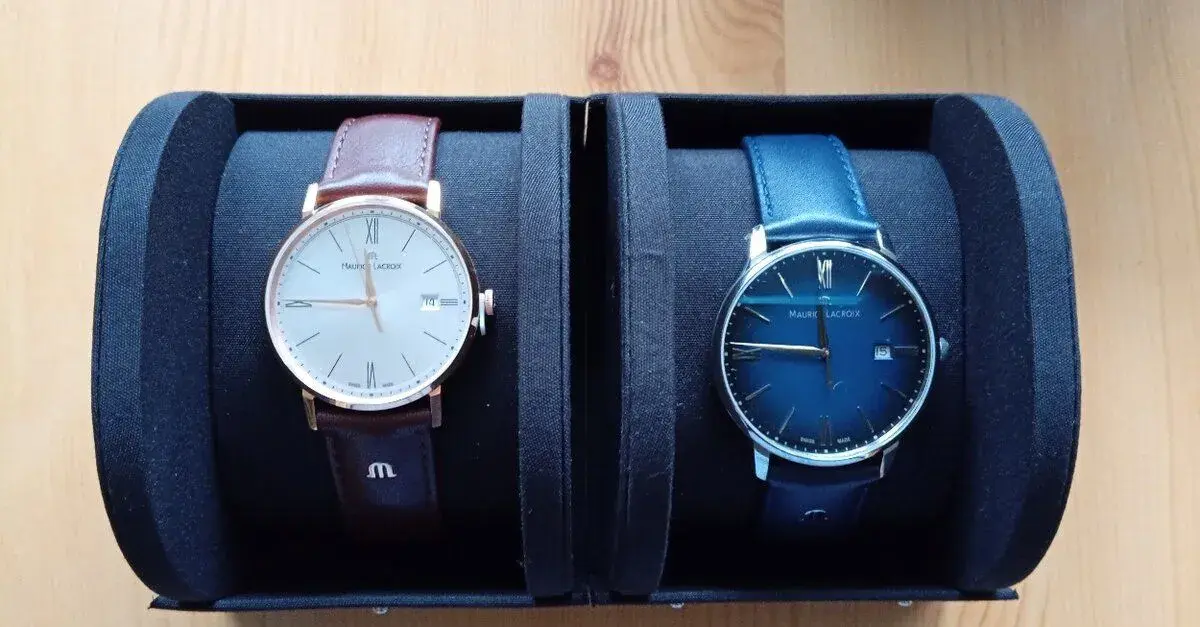 2x Nové Maurice Lacroix Eliros (Blue + Gold) – Full Set