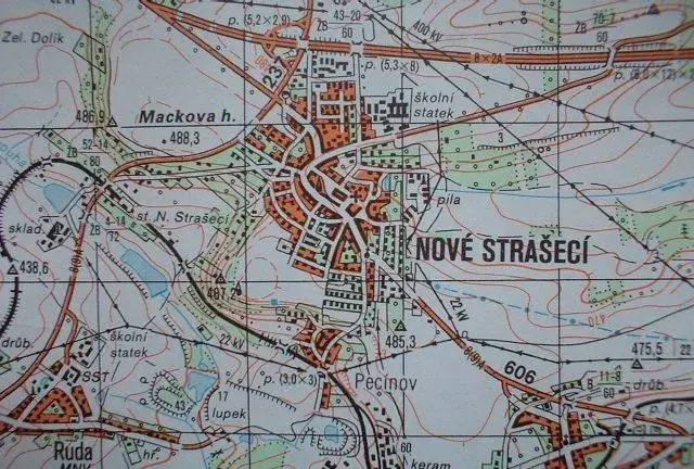 Vojenská profesionální tajná mapa Křivoklát sko ČSLA