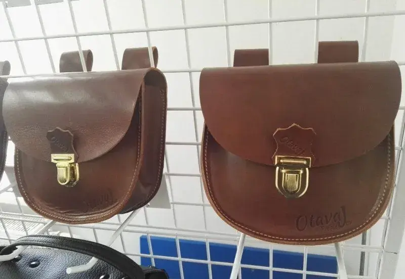 BRAŠNA na opasek kůže, kapsička, sedlářství - otavaj