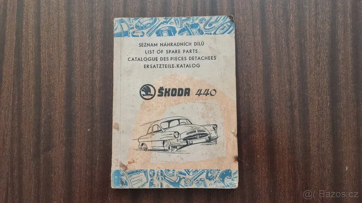 ŠKODA 440 - Seznam náhradních dílů