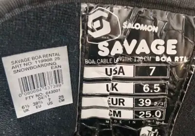 Dětské snowboardové boty Salomon - vel. EU 39 2/3