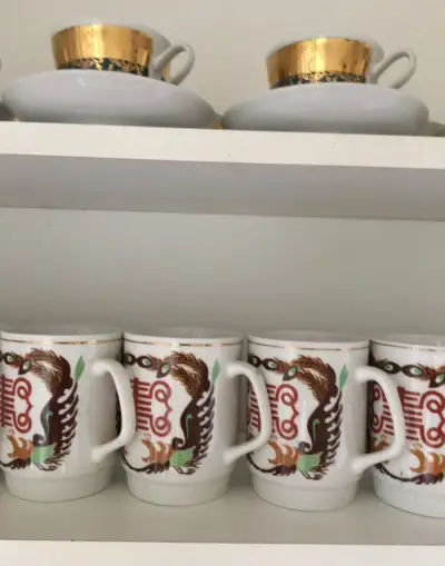 Hrníčky sada 8ks-činský motiv