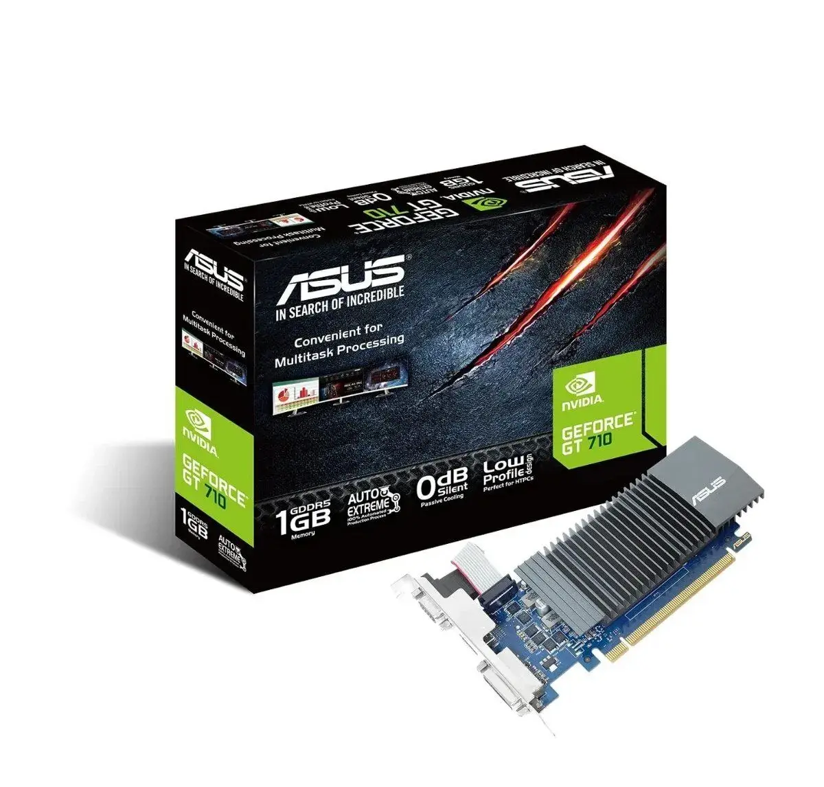 VGA ASUS GeForce GT710 1GB DDR5 4K pasiv, a další komponenty