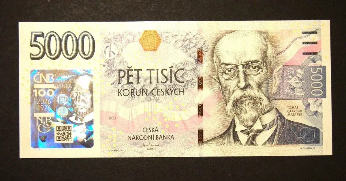 5000 Kč s přítiskem bankovky ČNB