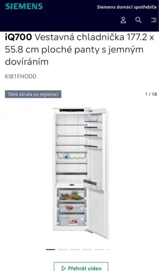 Nová lednice SIEMENS STUDIOLINEovl hlasem-5 let zár CENA