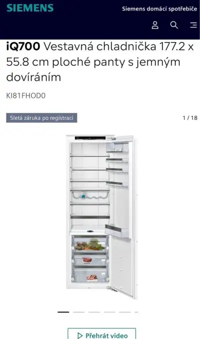 Nová lednice SIEMENS STUDIOLINEovl hlasem-5 let zár CENA
