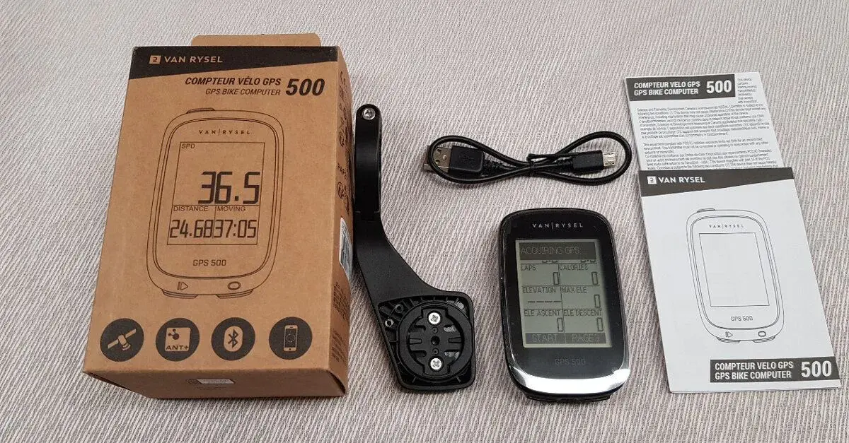 Bezdrátový cyklopočítač s GPS Van Rysel GPS 500, nepoužitý